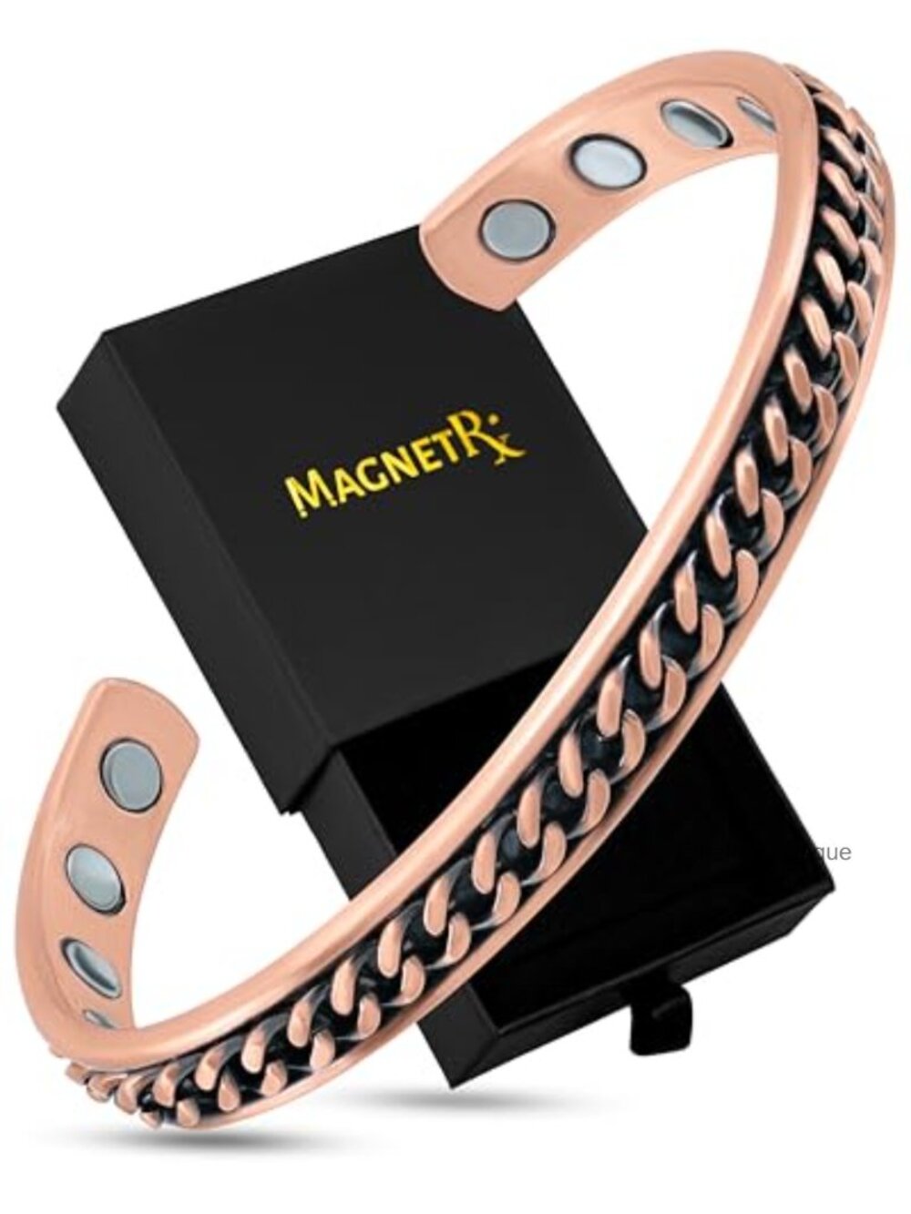 Copper Cuff Magnetic Bracelet 3500 Gauss Adjustable 6.5-8.5 in Gift Box